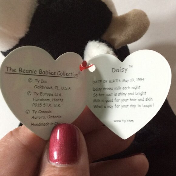 Ty Beanie Baby "Daisy" Black and White Cow Vintage, Retired 1993 - Picture 6 of 9